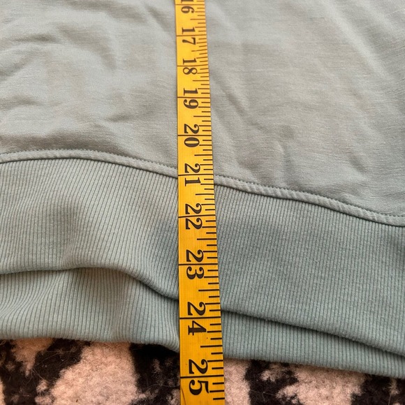 Three Dots Women's Sz Medium Butter Soft Quarter Zip Pullover Green - Picture 5 of 6